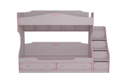 Кровать Ева -1 двухъярусная с лестницей  Росток